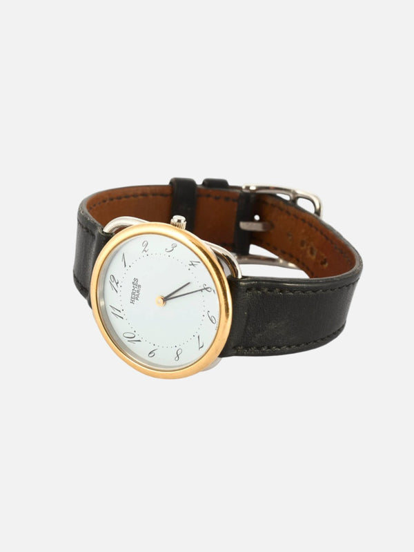 Montre Hermès - Modèle Arceau - Plaqué or & Acier
